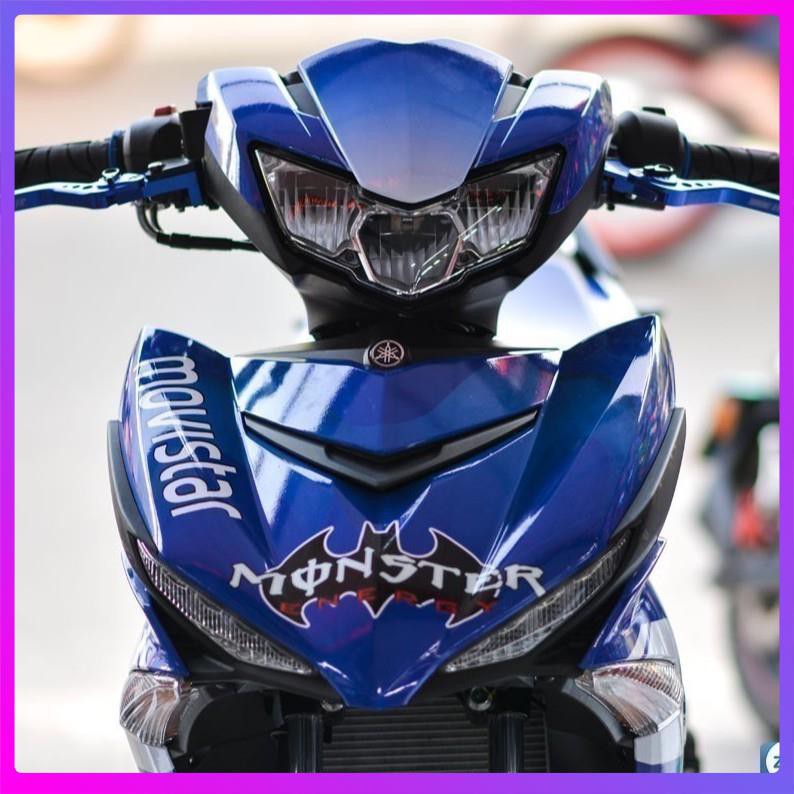 Tem Xe Máy - Decal Trùm Exciter 150 Monter Xanh Trắng Kết Hợp Movistar Siêu Chất