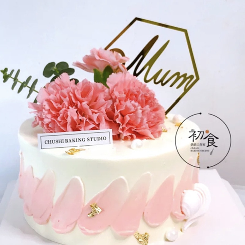 Que Cắm Trang Trí Bánh Kem Chữ Happy Mother 'S Day Love Mom Happy One Year