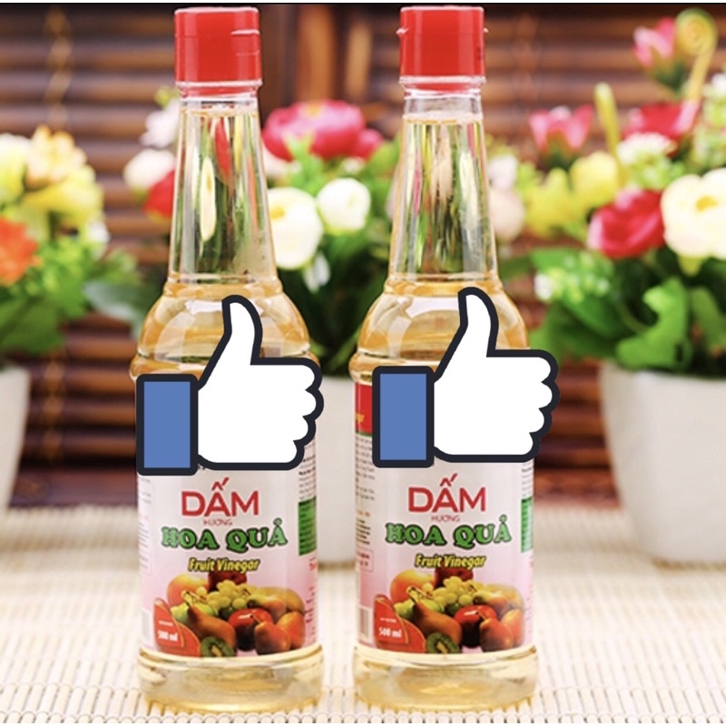 Giấm hoa quả 100% lên men tư hoa quả tươi - chai 500ml