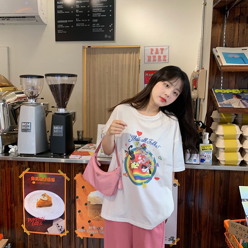 NRVP Áo Thun Cotton Tay Ngắn Cổ Tròn Màu Trơn Thời Trang Dành Cho Nữ