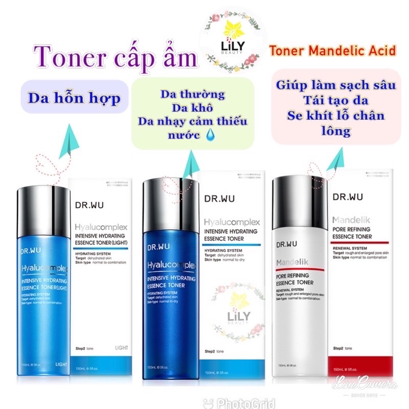 DR.WU Toner Cấp Ẩm Hyaluronic Acid - Intensive Hydrating Essence Toner With Hyaluronic Acid 150ml