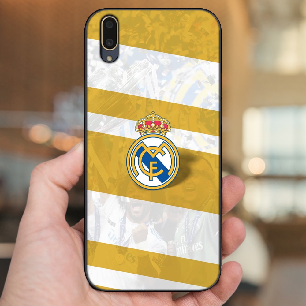 Ốp lưng Vivo V11 viền đen in hình Real Madrid