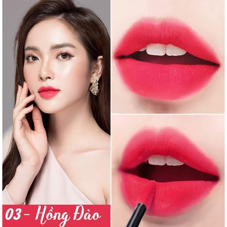 Son Loudi kem lì - màu hồng đào - giữ màu 12h - mềm môi lâu trôi