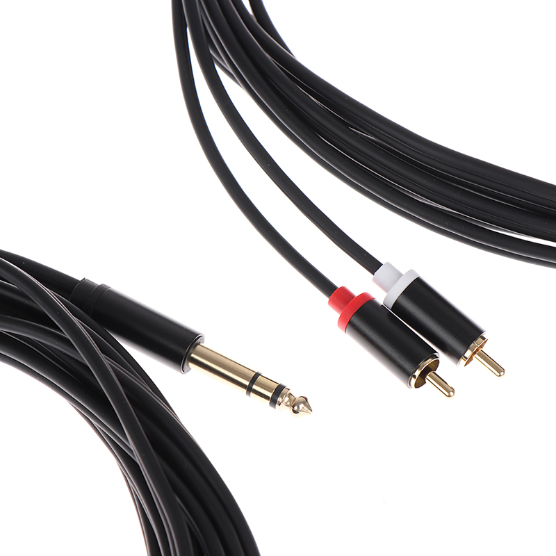 Cáp Chuyển Đổi Âm Thanh 6.35mm Sang 2rca Rca Male Mạ Vàng | BigBuy360 - bigbuy360.vn