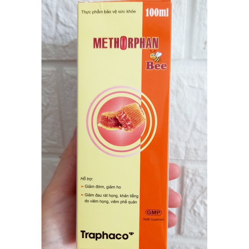 Siro ho Methophan chai 100ml. Giảm ho, rát họng, khản tiếng, long đờm (Traphaco)