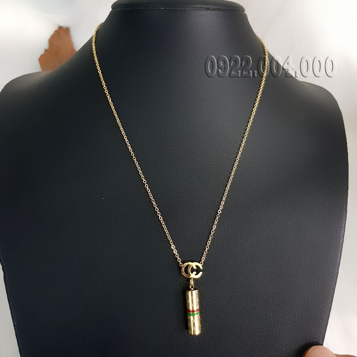 Dây chuyền mặt trụ GC, dây chuyền nữ, dây chuyền titan mặt trụ