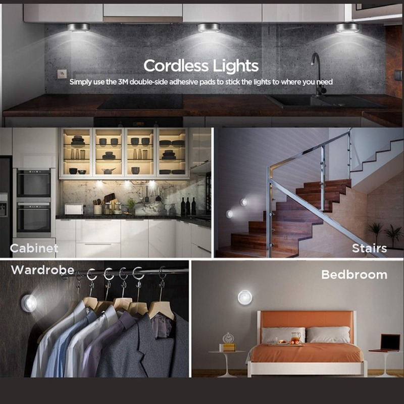 Đèn led 3 bóng cảm ứng gắn tường tiện dụng