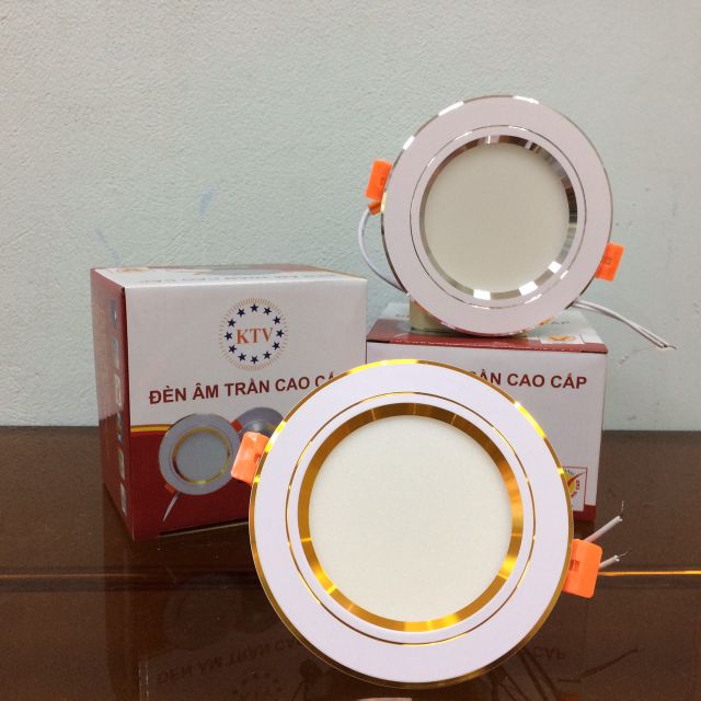Combo 10 đèn led âm trần 7w 3 màu