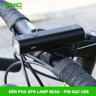 Đèn pha xe đạp xpg lamp bead 400lm pin sạc