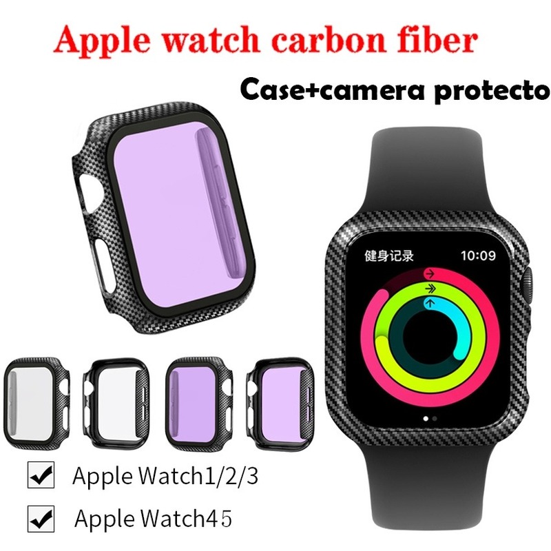 Vỏ Apple Watch Series SE 6 5 4 3 2 1 38MM 42MM 40MM 44MM dệt sợi carbon