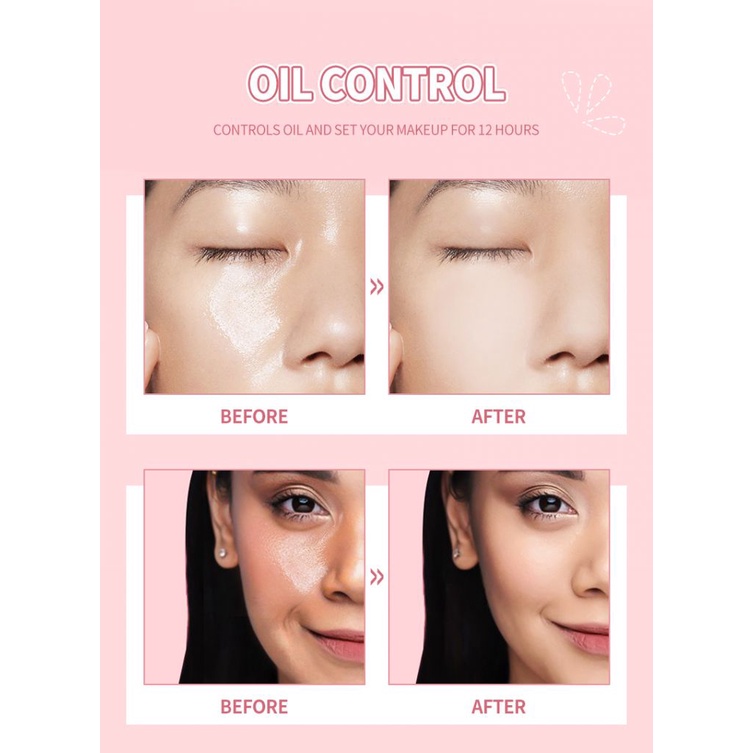 Kimuse Lâu Kiểm Soát Dầu Thiết Lập Loose Powder Đầu Nấm Mờ Thiết Lập Không Bột Kem Che Khuyết Điểm bột VN