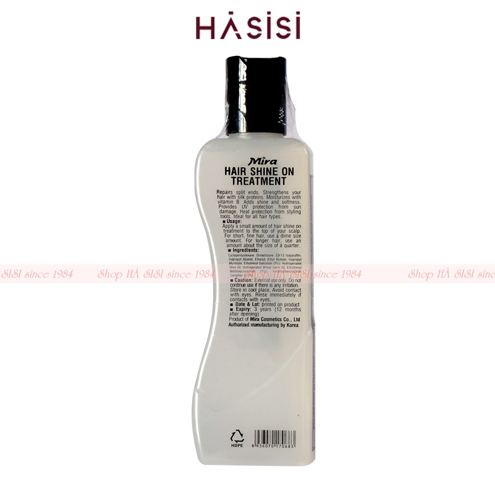 Tinh Chất Dưỡng Tóc Bóng Mềm Chống Xơ Rối Phục Hồi Hư Tổn MIRA HAIR SHINE ON TREATMENT 150ml