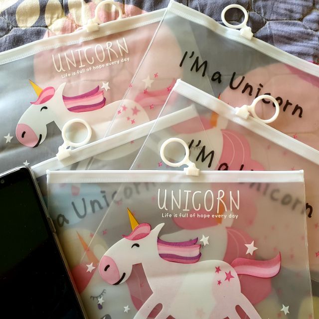 Túi Zipper du lịch Unicorn nhỏ gọn kích thước 18x21cm