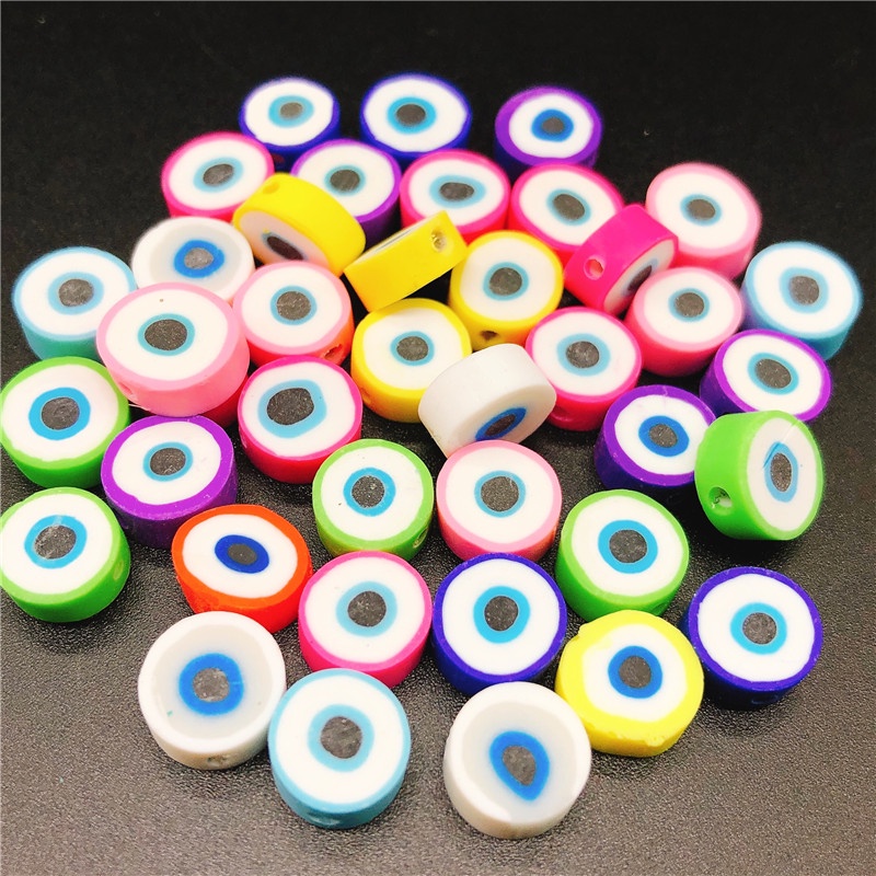 Bộ 20 Hạt Đất Sét Polymer 10Mm Hình Trái Tim Dễ Thương