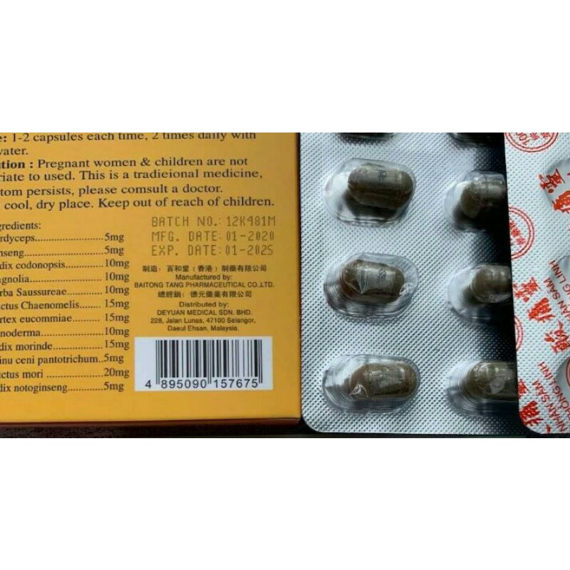 Nhân sâm tê thống linh malaysia