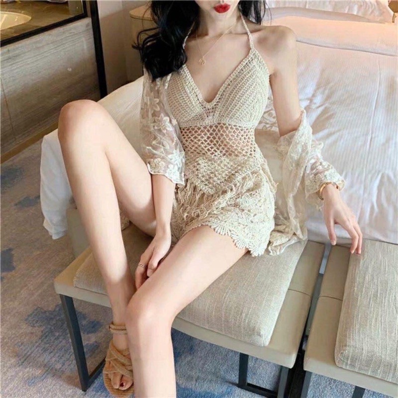Set bikini tam giác 3 món - có bán lẻ, hàng QCCC