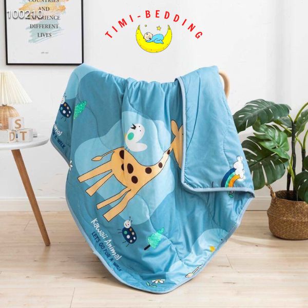 Chăn hè cotton đũi cho bé đi học mềm, thoáng mát kích thước 1x1,4m – Timibedding