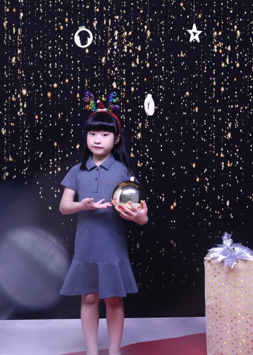 Đầm bé gái thun xanh lam Jadiny