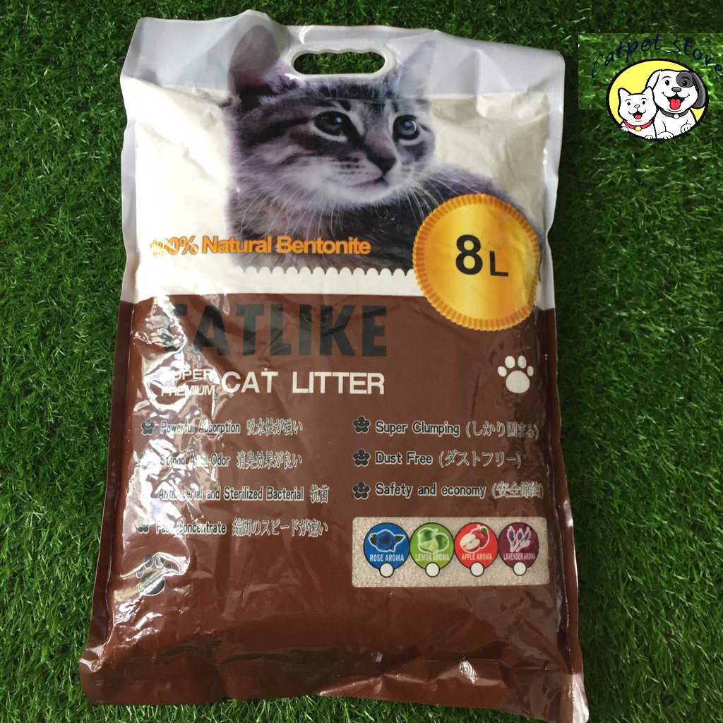 Cát mèo 8L,CAT LITTER Cát vệ sinh cho mèo - Cát vệ sinh khử mùi diệt khuẩn cho mèo CATLIKE 8L