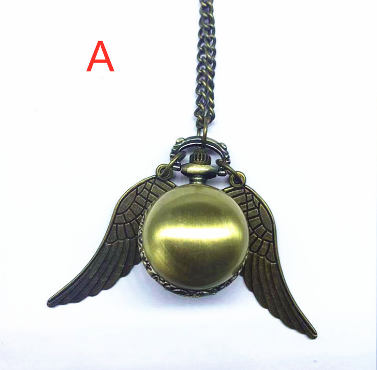 Dây chuyền mặt hình đồng hồ quả bóng snitch kiểu steampunk trong Harry Potter