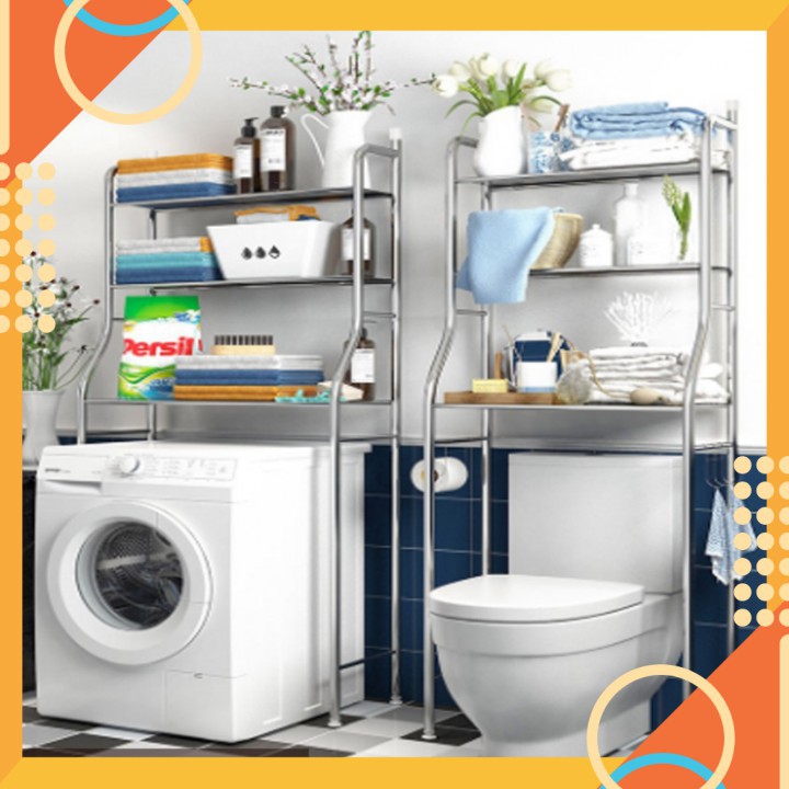 [BAO GIÁ SHOPEE] KỆ BỒN CẦU, KỆ MÁY GIẶT INOX 304 ĐA NĂNG KHÔNG KHOAN VÁ KHÔNG ĐỤC TƯỜNG