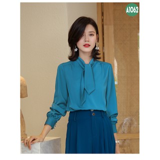Áo sơ mi công sở thắt nơ - A1062