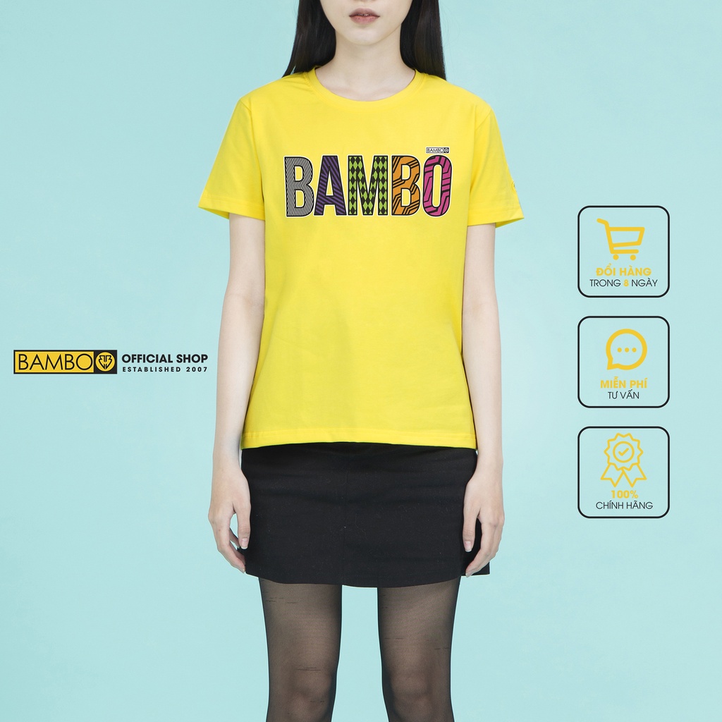 BAMBO - Áo thun nữ - Brand Geo, màu Vàng