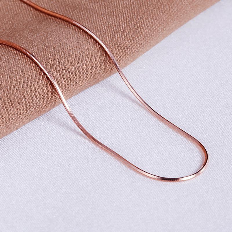 Color Gold Item 925 Pure Female Plus Long Color Coat 18K Rose Gold Naked Chained 50 60 Cm