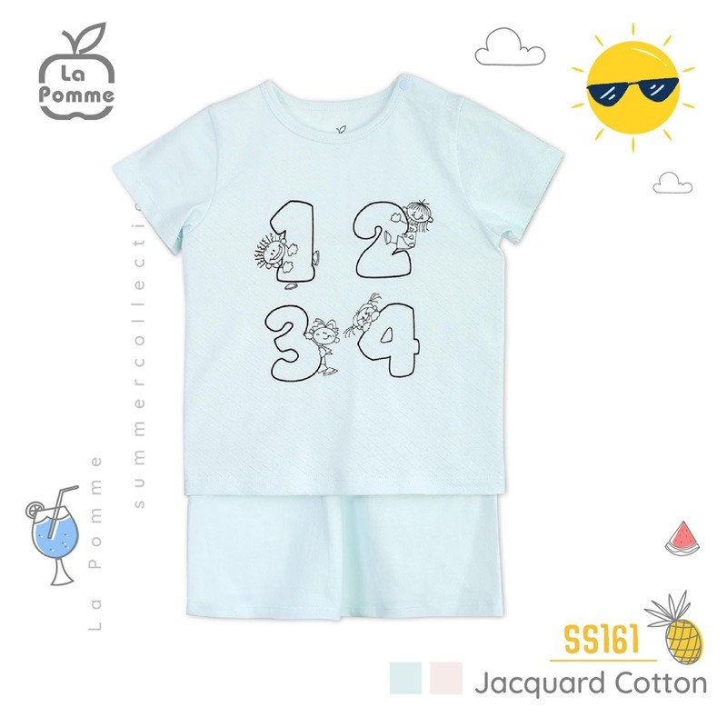 [Lapomme] Bộ cộc baby shark cotton siêu mát cho bé yêu