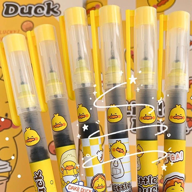 Bút Gel Mực Gel Lỏng Ngòi 0.5 Sợi Carbon Phong Cách Hoạt Hình Dễ Thương Cho Học Sinh