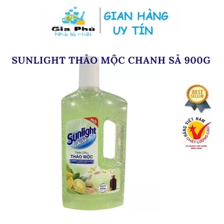 Nước lau sàn Sunlight tinh dầu thảo mộc chanh yuzu và sả 900g