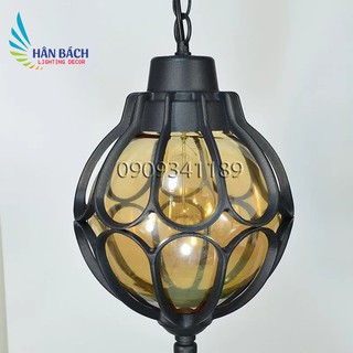 Đèn thả ngoài trời,đèn thả ban công,đèn thả mái hiên chống nước D23cm - KÈM BÓNG