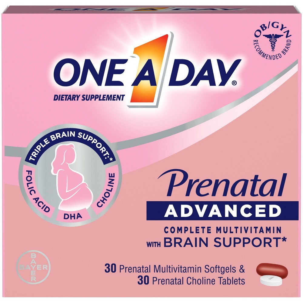 Viên uống bổ bầu One A Day Prenatal Advanced 30 viên nhộng + 30 viên nén