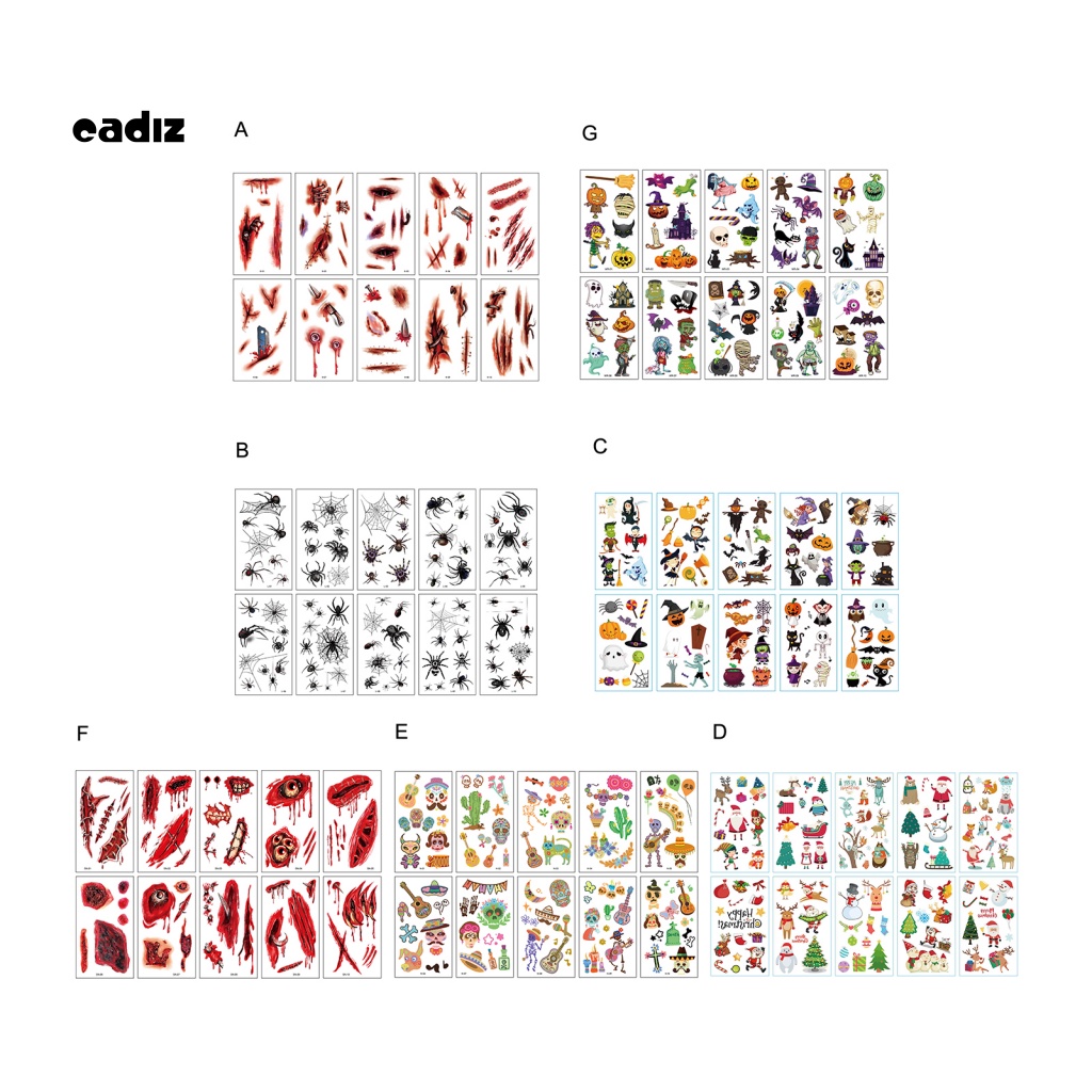 Hình Xăm Dán Tạm Thời Chống Thấm Mồ Hôi Phong Cách Halloween