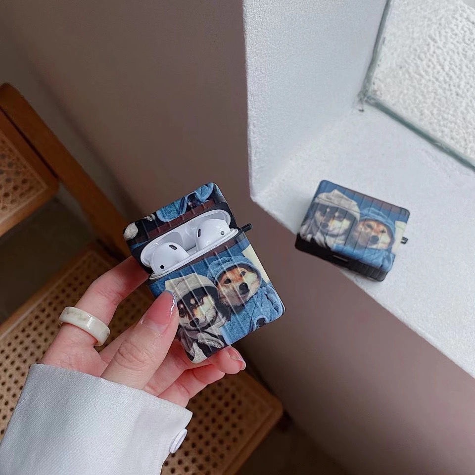 Vỏ Bảo Vệ Hộp Sạc Tai Nghe AirPods 1 2 3 Pro 3rd 2021 Bằng TPU Màu Xanh Dương Dễ Thương