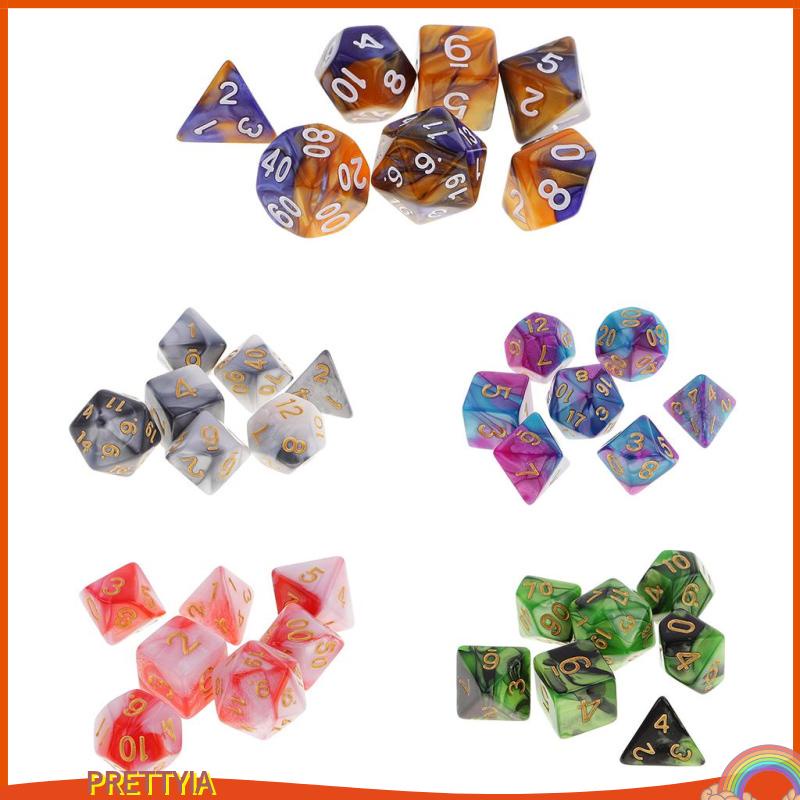 Set 7 Viên Xúc Xắc Đa Diện Cho D & D TRPG MTG Party