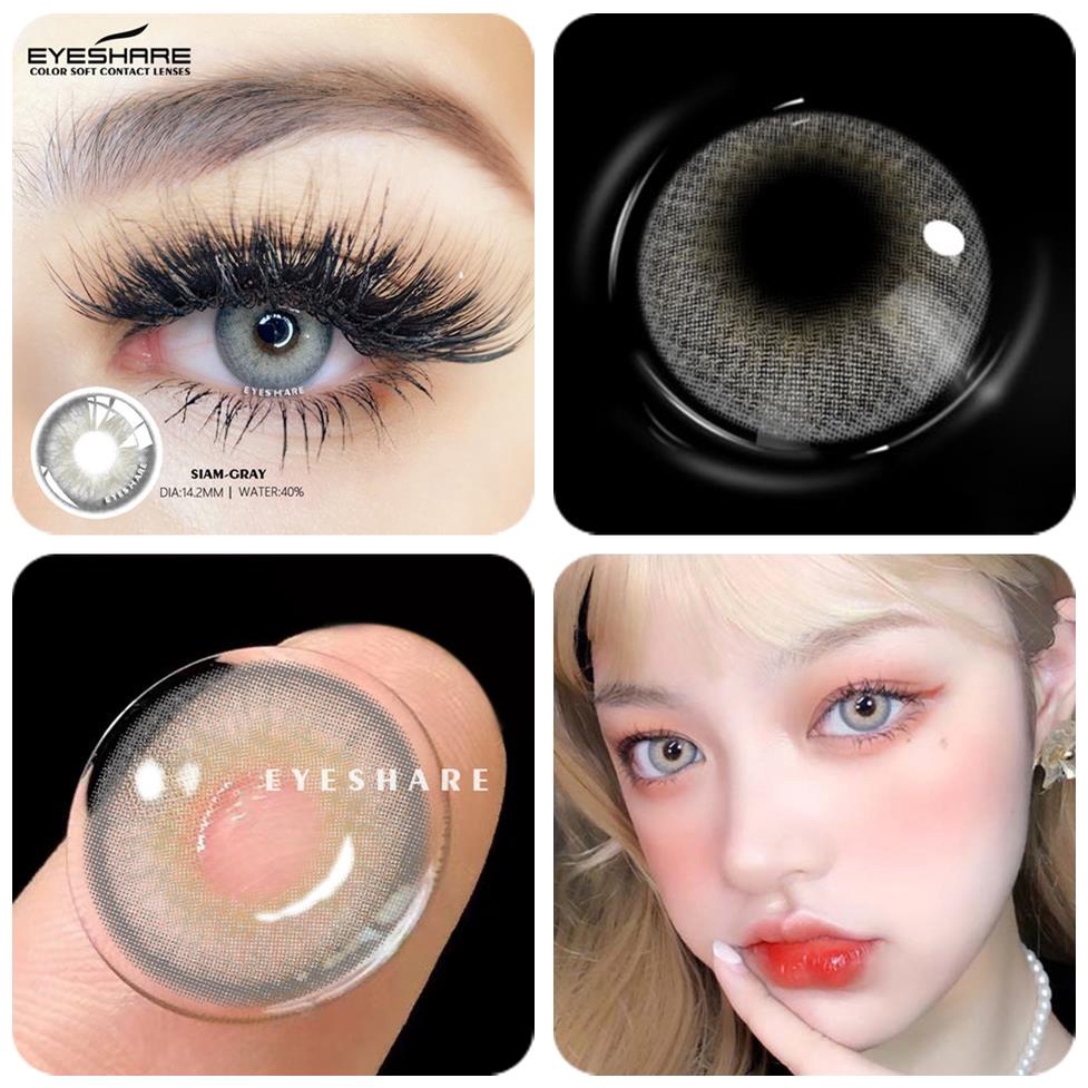 Cặp kính áp tròng EYESHARE nhiều màu sắc tùy chọn thời trang trẻ trung