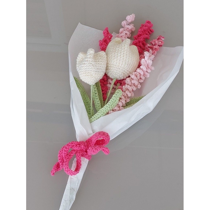 Hoa lavender handmade bằng len quà tặng , trang trí đặt theo yêu cầu