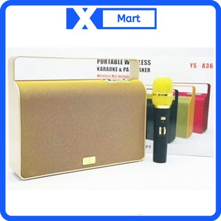 Loa Bluetooth Karaoke Kimiso YS-A36 tặng kèm 1 micro không dây chính hãng công suất lớn 80W