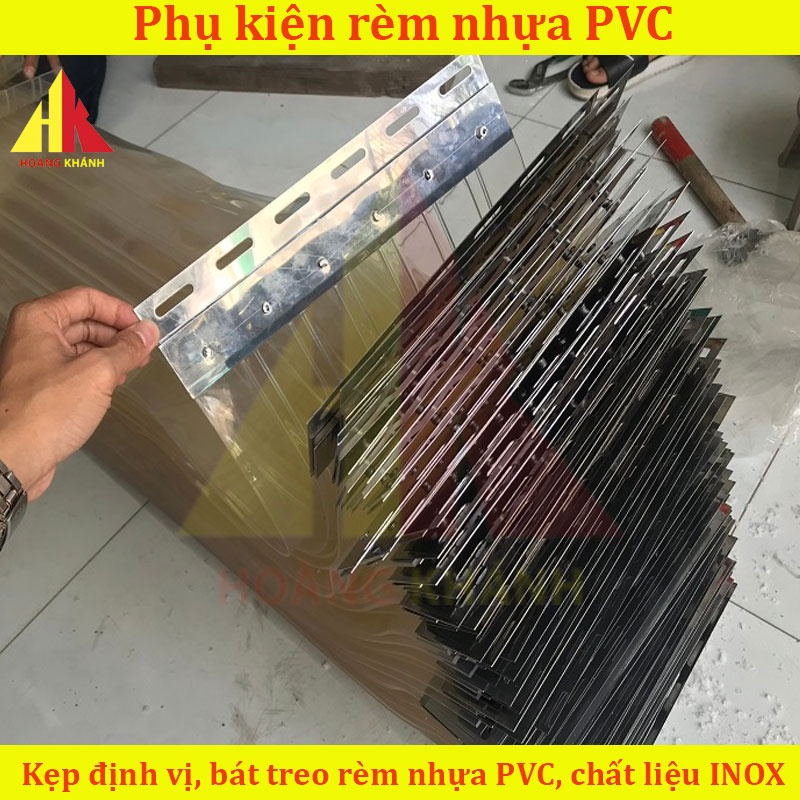 Thanh treo rèm nhựa PVC Hoang Khanh Product - Thanh móc treo chất liệu INOX - Phụ kiện rèm nhựa PVC bằng chất liệu INOX