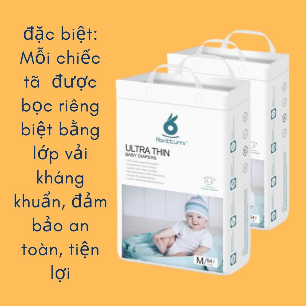 Combo 2 Bỉm Sơ Sinh Tã Dán Hankkumi Đủ Size S62/M54/L50/XL46 Cho Bé