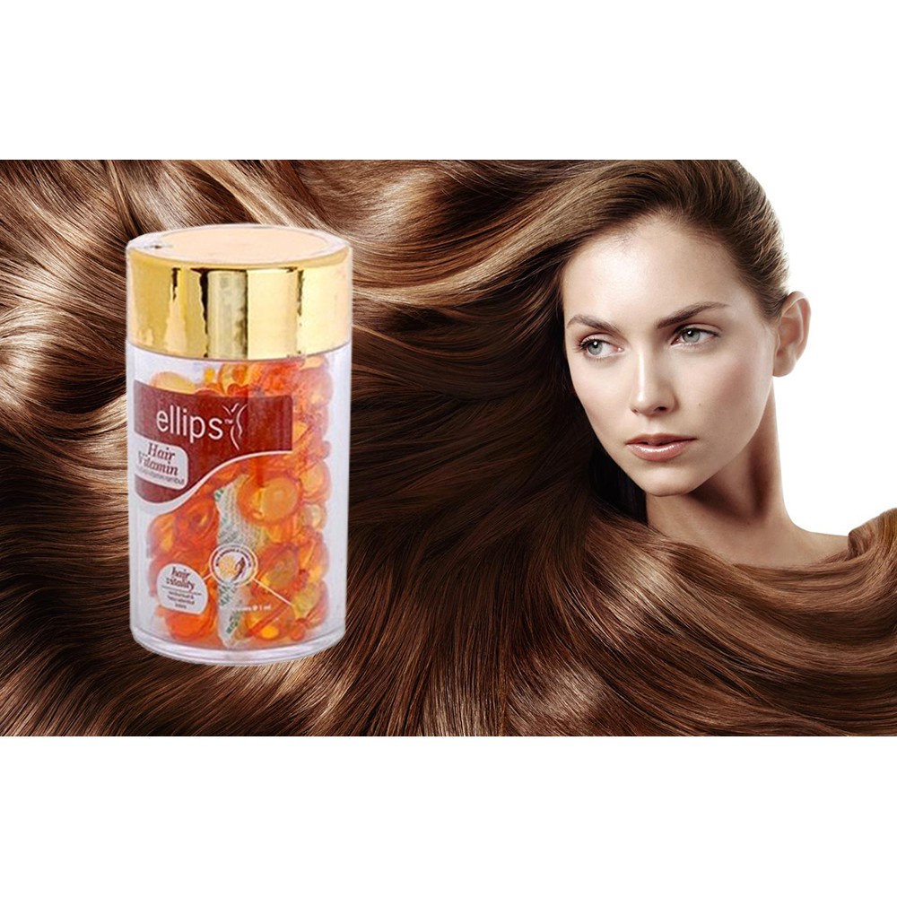 Serum Dưỡng Tóc Ellips Vitamin Hair Vitamin Moroccan Oil Jar Hũ 50 Viên