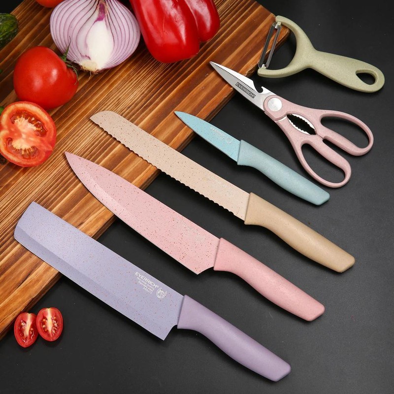 Bộ Dao Kéo 6 Món Everrich Kitchen Lúa Mạch - BX1087