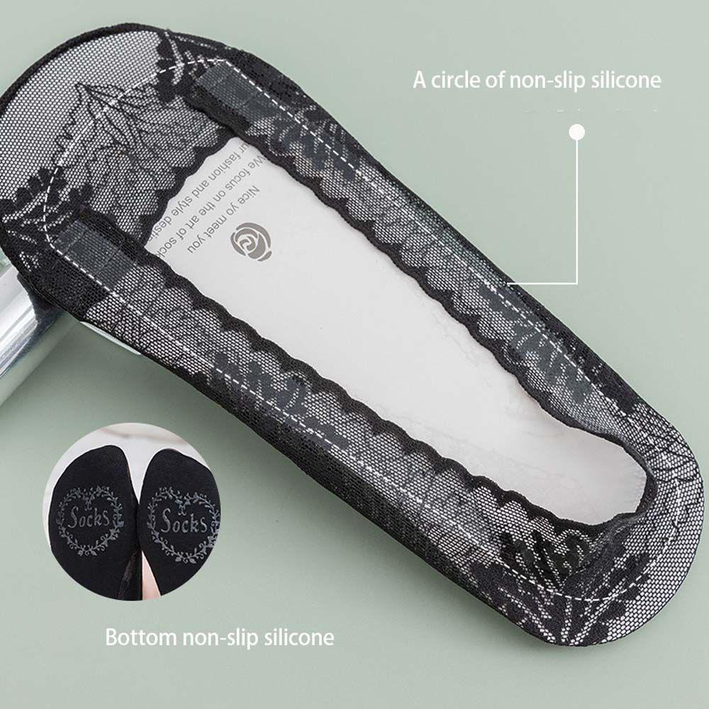 Đôi Vớ Thuyền Phối Ren Mềm Mại Chống Trượt