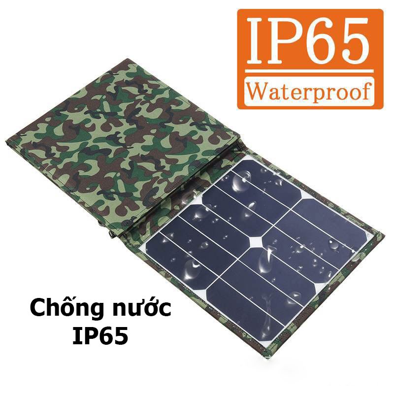 Pin mặt trời gấp gọn 42W 18V camping cắm trại - foldable solar panel