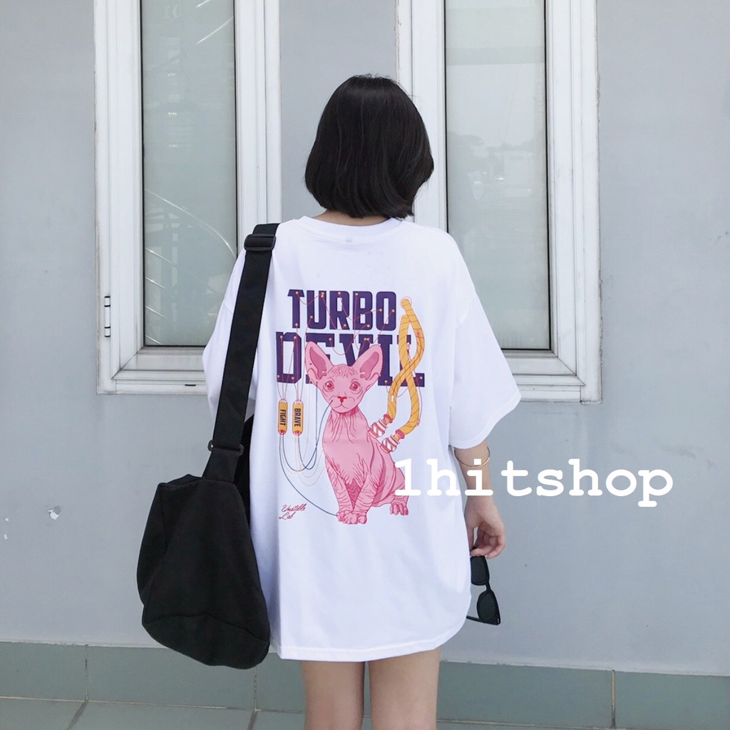 Áo Thun MÈO TURBO Nam Nữ Ulzzang Unisex 1hitshop