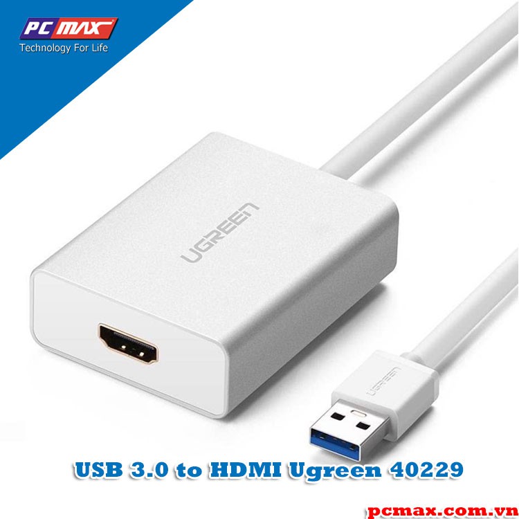 Cáp chuyển USB 3.0 to HDMI mở rộng thêm màn hình Ugreen 40229 - Hàng chính hãng