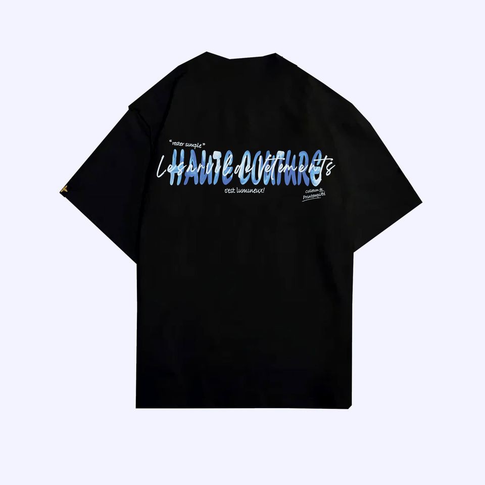 Áo thun Lesavril de Vetements Rester Simple Black