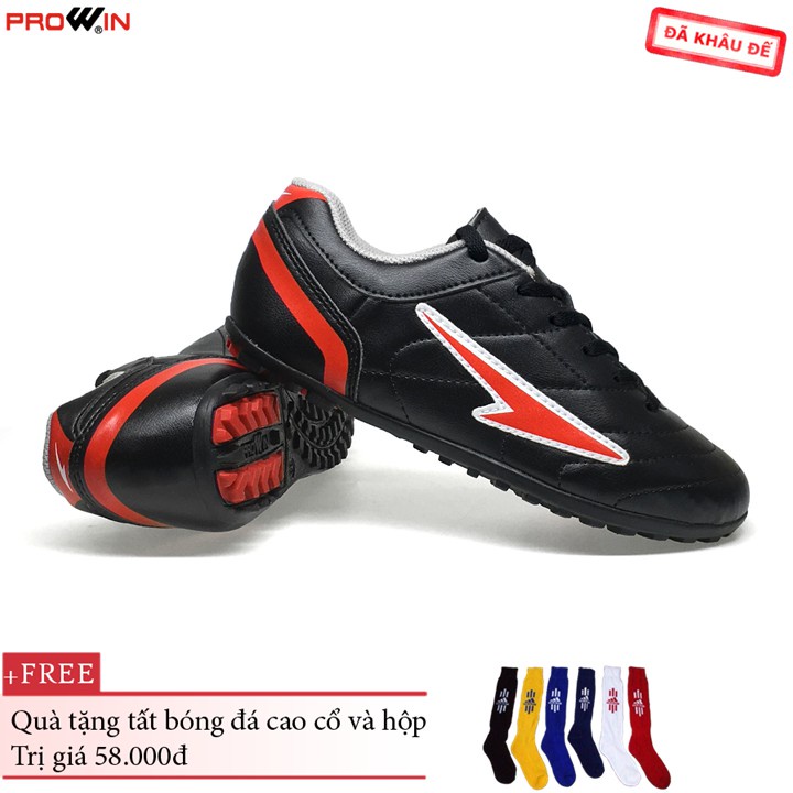 sale Giày đá bóng Prowin cao cấp trẻ em đen - nhà phân phối chính từ hãng