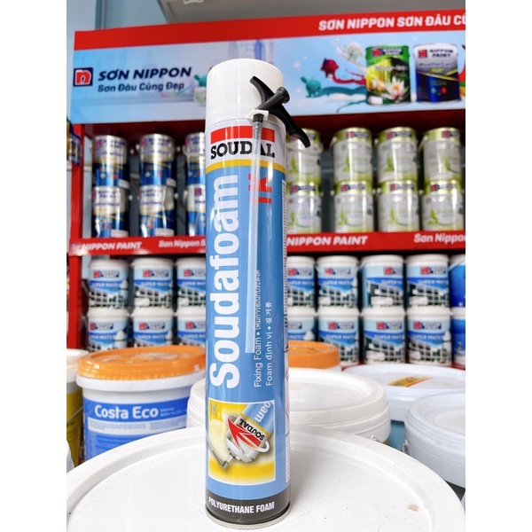 Keo Bọt Nở Foam 750ml - Soudafoam 1K [Bình xịt có vòi] Hàng Bỉ Chính Hãng
